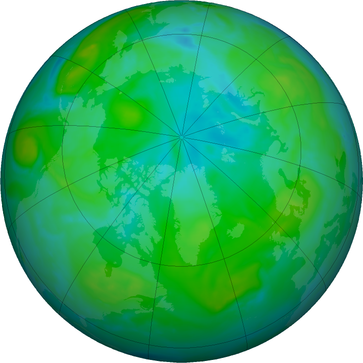 Arctic ozone map for 29 July 2020